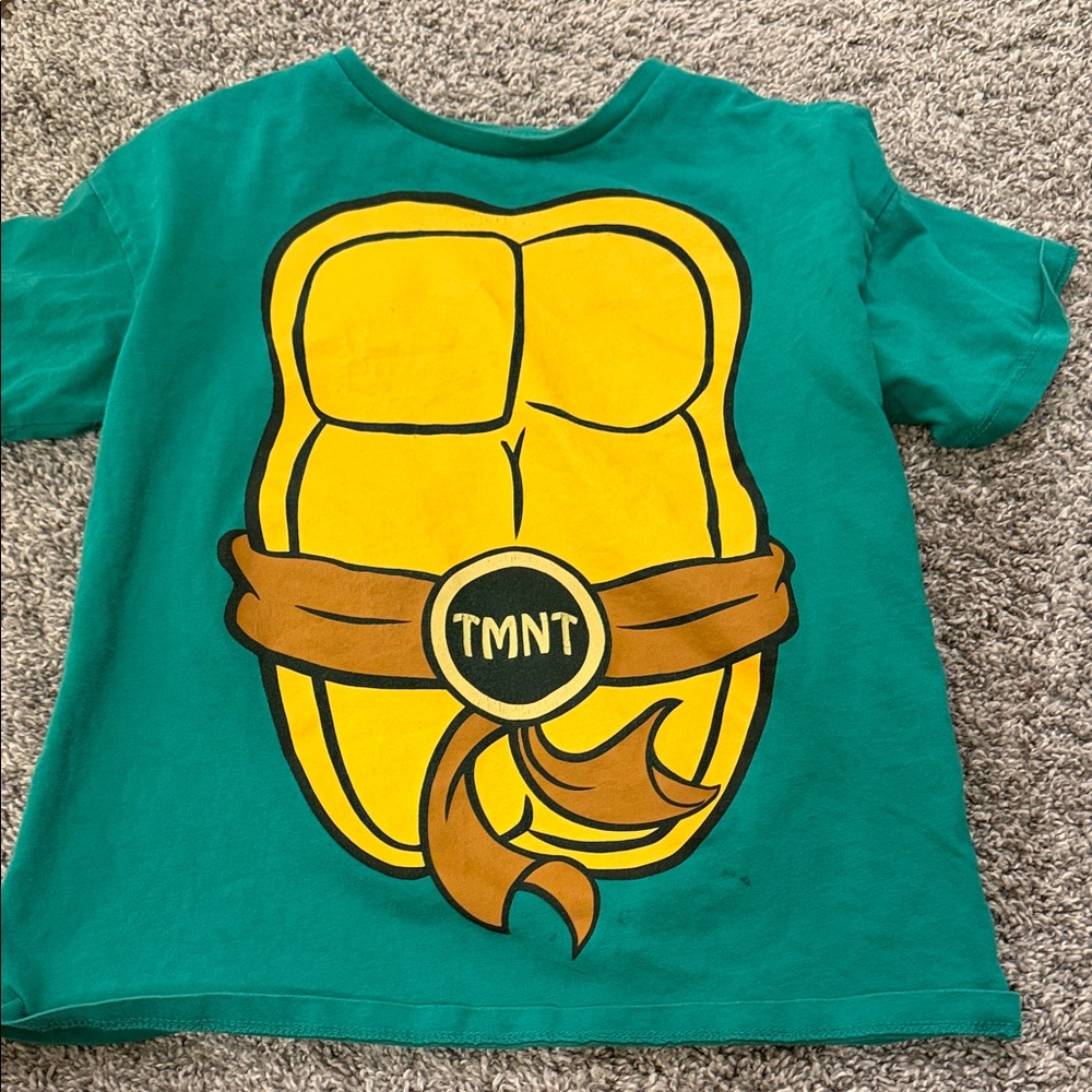 TMNT Kids Short Sleeve Tee - Green and Yellow